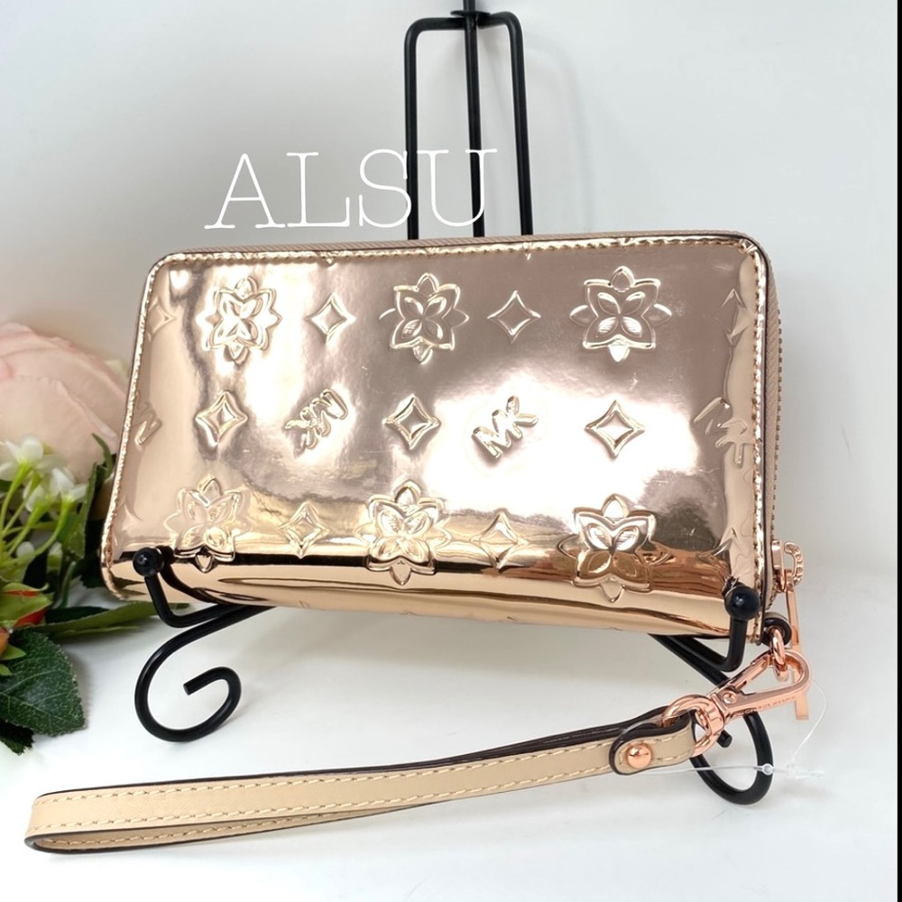 Michael Kors Flat MF Phone Case Rose Gold Large - Picture 2 of 7